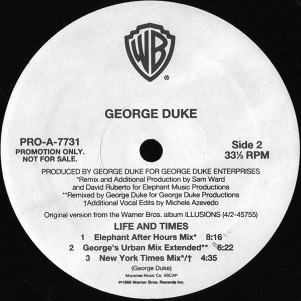 George Duke : Life And Times (12", Promo)