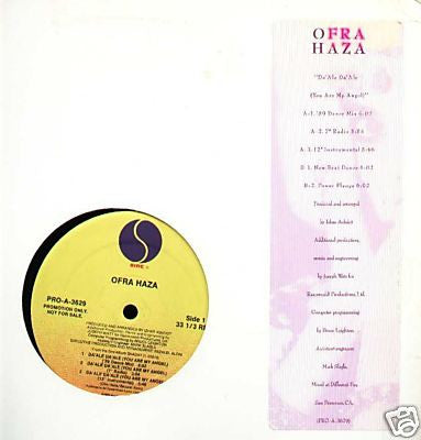 Ofra Haza : Da'Ale Da'Ale (You Are My Angel) (12", Promo)