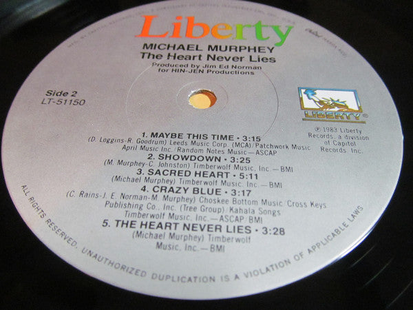 Michael Martin Murphey : The Heart Never Lies (LP, Album, Win)