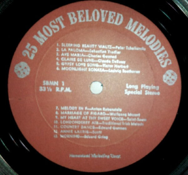 Unknown Artist : 25 Most Beloved Melodies (LP, Comp)
