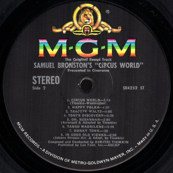 Dimitri Tiomkin : Circus World - The Original Sound Track Album (LP, Album)