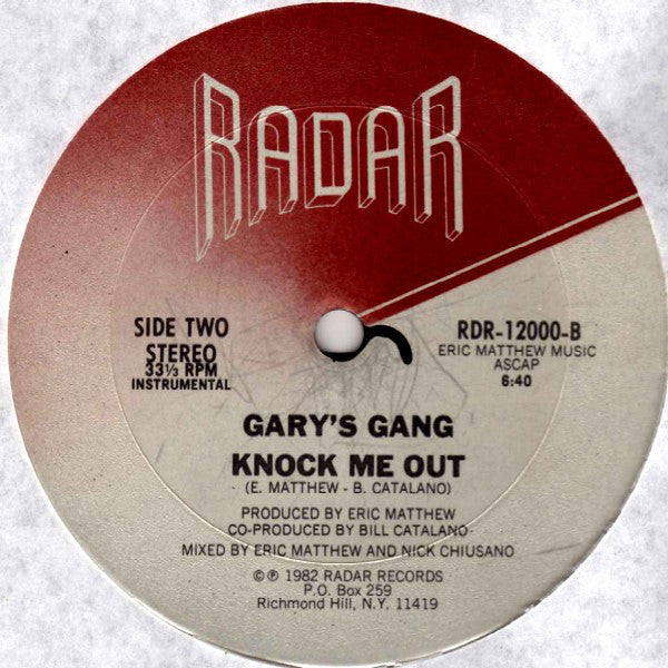 Gary's Gang : Knock Me Out (12")