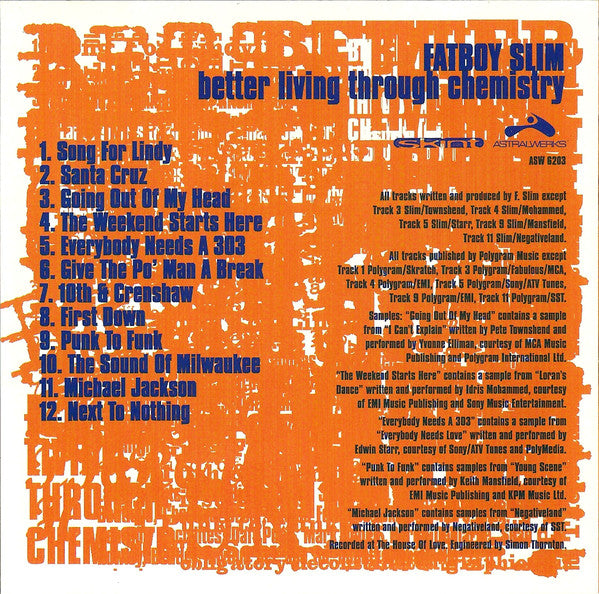 Fatboy Slim : Better Living Through Chemistry (CD, Album)