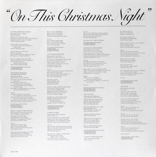 Various : On This Christmas Night (LP, Comp)