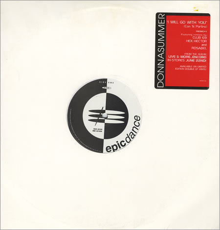 Donna Summer : I Will Go With You (Con Te Partiró) (Promo #1) (12", Promo)