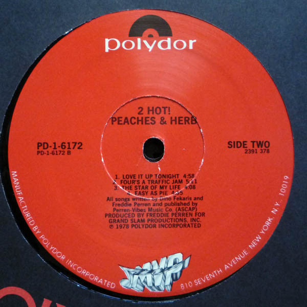Peaches & Herb : 2 Hot! (LP, Album, PRC)