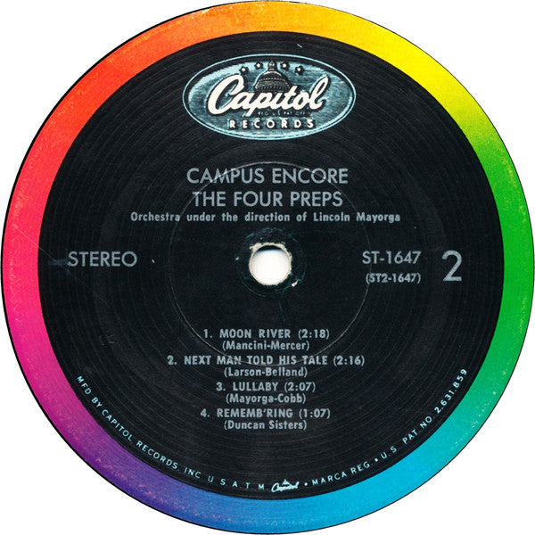 The Four Preps : Campus Encore (LP, Album, Scr)
