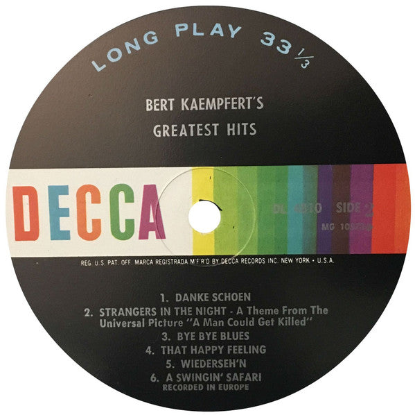Bert Kaempfert & His Orchestra : Bert Kaempfert's Greatest Hits (LP, Comp, Mono)