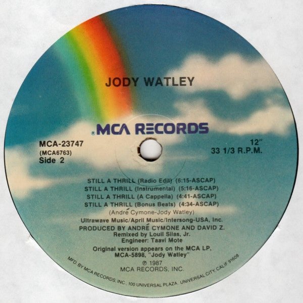 Jody Watley : Still A Thrill (12", Glo)