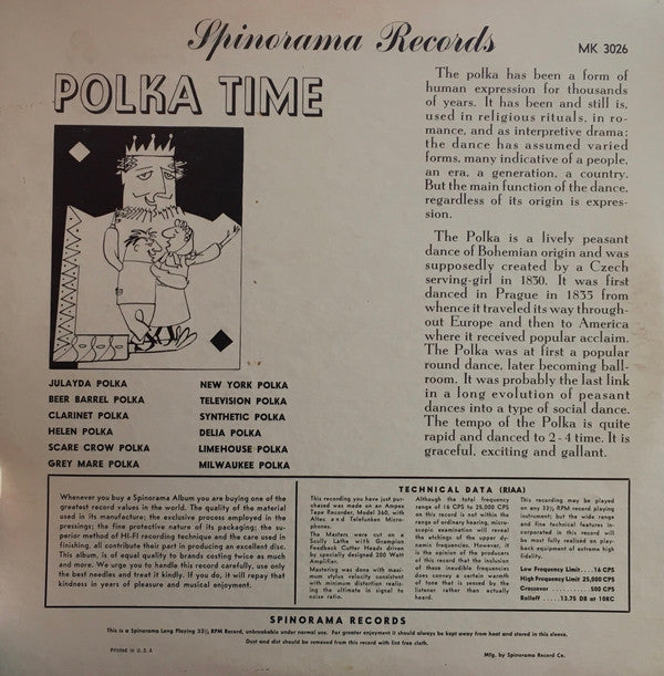 Stanley Pulaski And His Orchestra : Polka Party (LP, Mono)