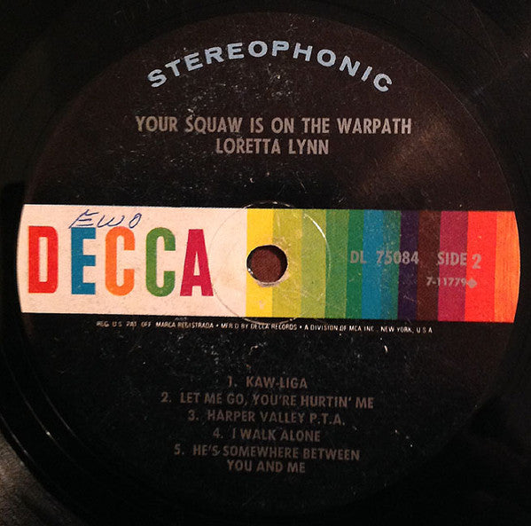Loretta Lynn : Your Squaw Is On The Warpath (LP)