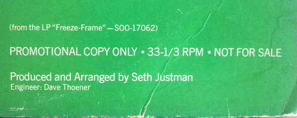 The J. Geils Band : River Blindness / Flamethrower (12", Promo)