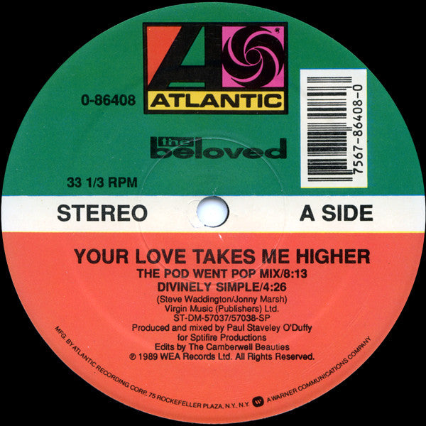 The Beloved : Your Love Takes Me Higher (12")