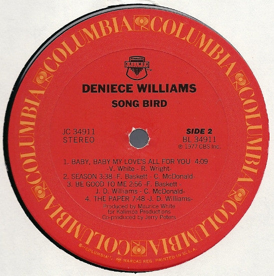 Deniece Williams : Song Bird (LP, Album, San)