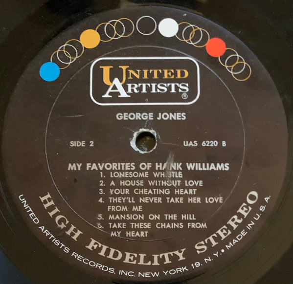 George Jones (2) : My Favorites Of Hank Williams (LP, Album)