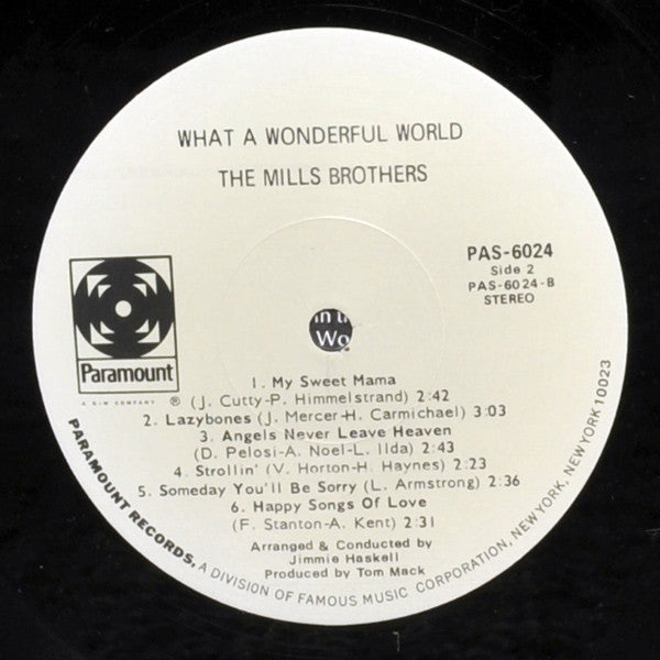 The Mills Brothers : What A Wonderful World (LP, Album)