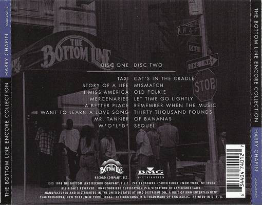 Harry Chapin : The Bottom Line Encore Collection (2xCD, Album)