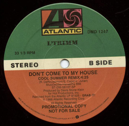 L'Trimm : Cars With The Boom (12", Promo)