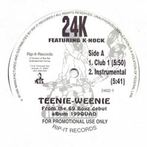 24-K Featuring K-Nock : Teenie-Weenie (12", Promo)