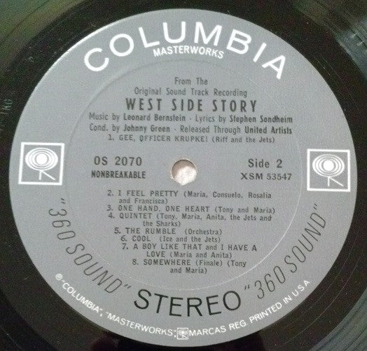 Leonard Bernstein : West Side Story (The Original Sound Track Recording) (LP, Album, Gat)