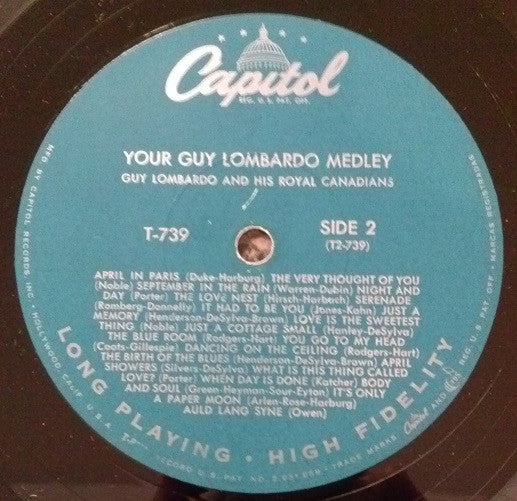 Guy Lombardo And His Royal Canadians : Your Guy Lombardo Medley (LP, Album)
