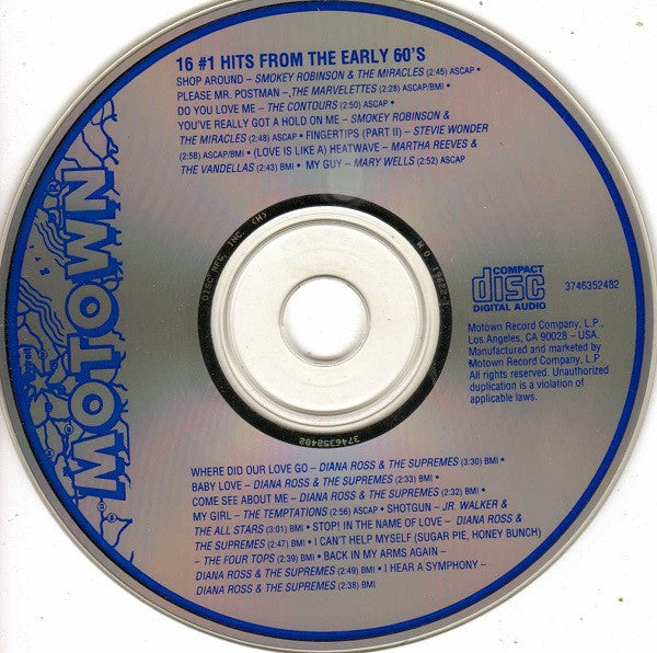 Various : 16 #1 Hits From The Early 60's (CD, Comp, RE)
