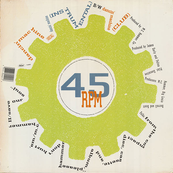 MC Hammer : Dancin' Machine (12", Single)