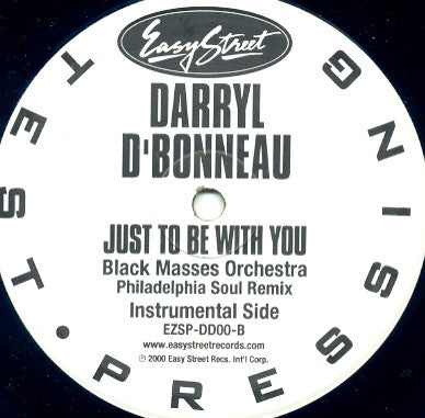 Darryl D'Bonneau : Just To Be With You (12", TP)