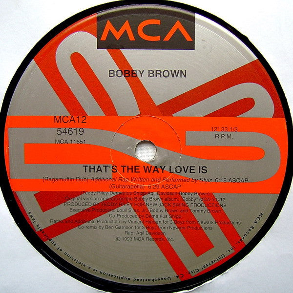 Bobby Brown : That's The Way Love Is (12", Single)