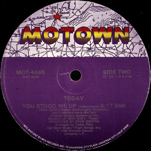 Today : You Stood Me Up (12", Single)