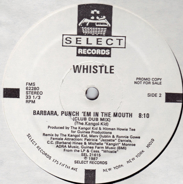 Whistle : Barbara's Bedroom (12", Promo, W/Lbl)
