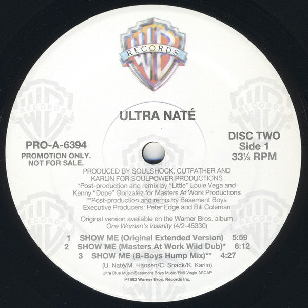 Ultra Naté : Joy / Show Me (2x12", Promo)