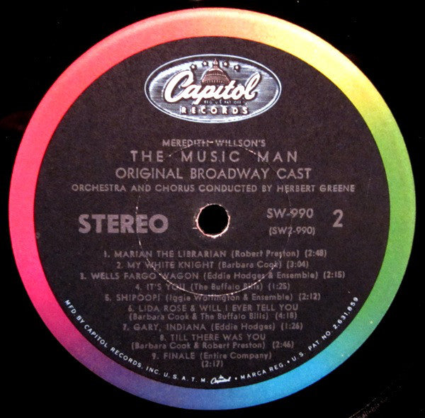 Meredith Willson : Meredith Wilson's The Music Man - Original Cast (LP, Album, RE, Scr)