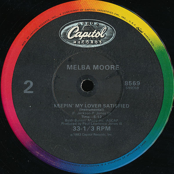 Melba Moore : Keepin' My Lover Satisfied (12")