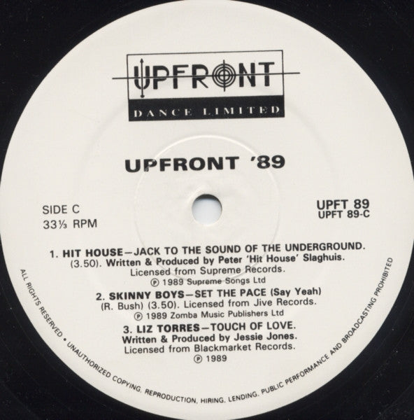 Various : Upfront 89 (2xLP, Comp, P/Mixed)