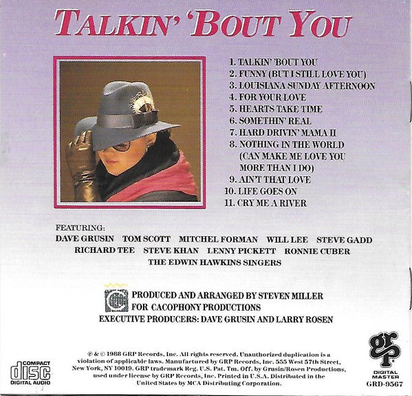 Diane Schuur : Talkin' 'Bout You (CD, Album, Club)
