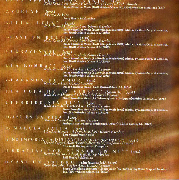 Ricky Martin : Vuelve (CD, Album)