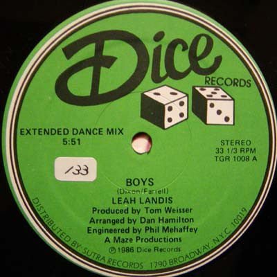 Leah Landis : Boys (Extended Dance Mix) (12")