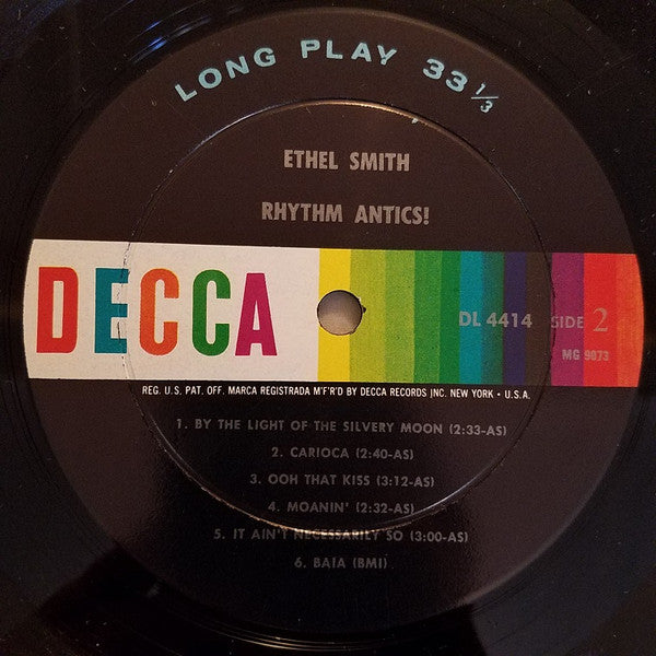 Ethel Smith : Rhythm Antics (LP, Album, Mono)