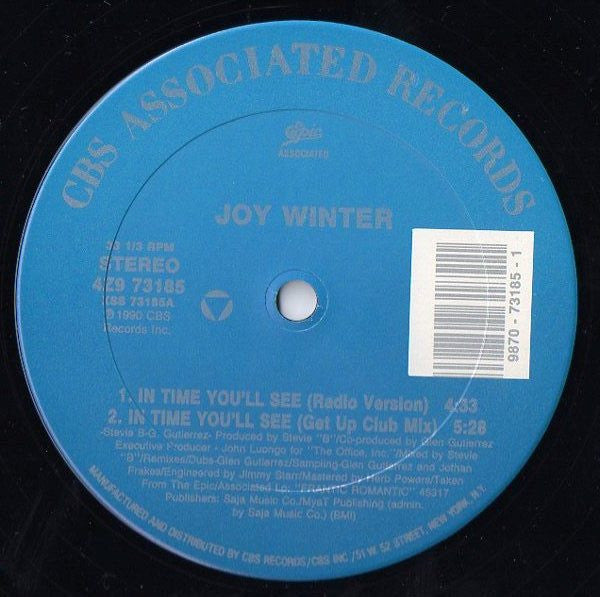 Joy Winter : In Time You'll See (12", Single)