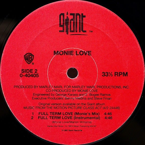 Monie Love : Full Term Love (12", Maxi)