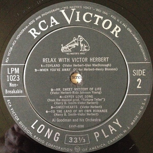 Al Goodman And His Orchestra : Relax With Victor Herbert (LP, Album, Mono)
