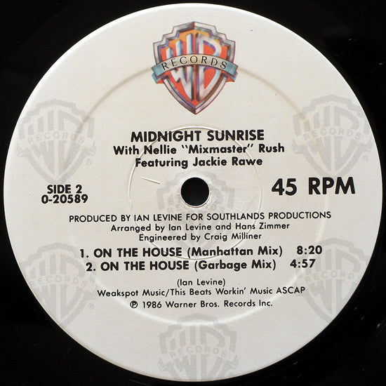 Midnight Sunrise With Nellie Rush Featuring Jackie Rawe : On The House (12")