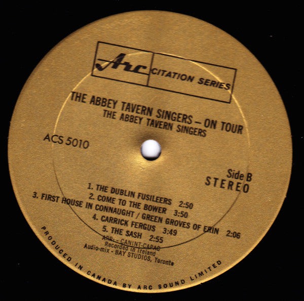 The Abbey Tavern Singers : The Abbey Tavern Singers On Tour (LP, Album)
