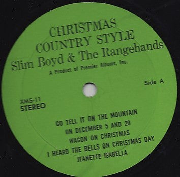 Slim Boyd And The Rangehands : Christmas Country Style (LP, Album)