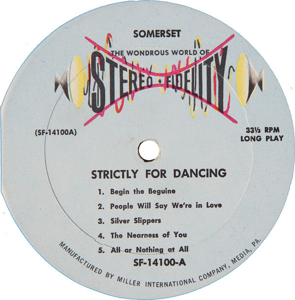 The Statler Dance Orchestra : ... Strictly For Dancing (LP)