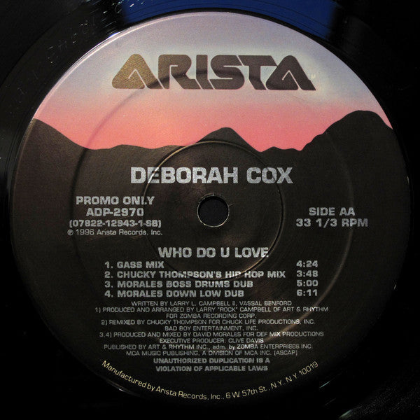 Deborah Cox : Who Do U Love (12", Promo)
