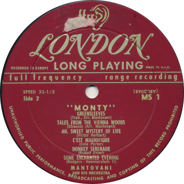 Mantovani And His Orchestra : Monty (LP, Comp, Ltd, Roc)