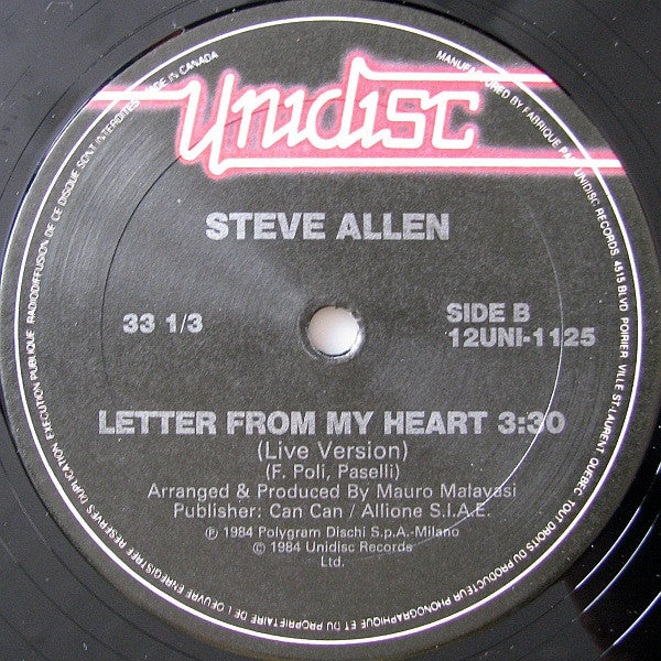 Steve Allen : Letter From My Heart (12")