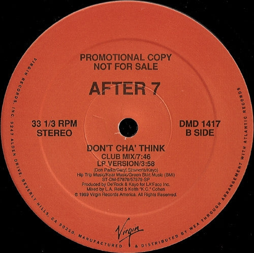 After 7 : Don't Cha' Think (12", Promo)